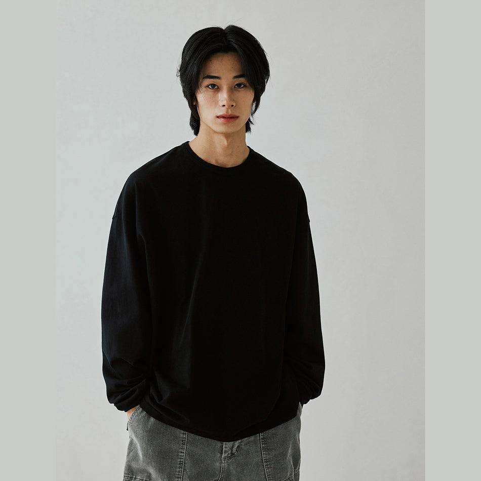 OG Double Rib L/S Tee - Black