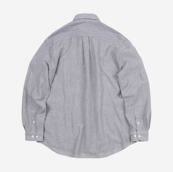OG Stripe Seersucker Shirt - Black
