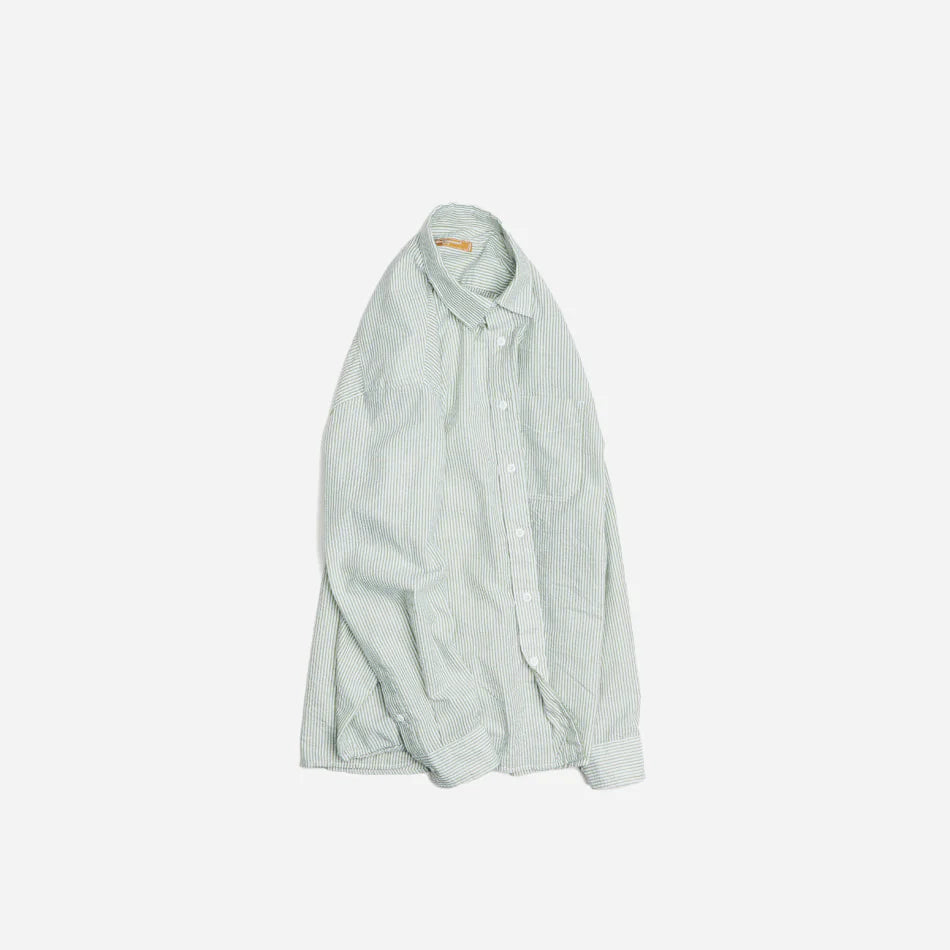 OG Stripe Seersucker Shirt - Green