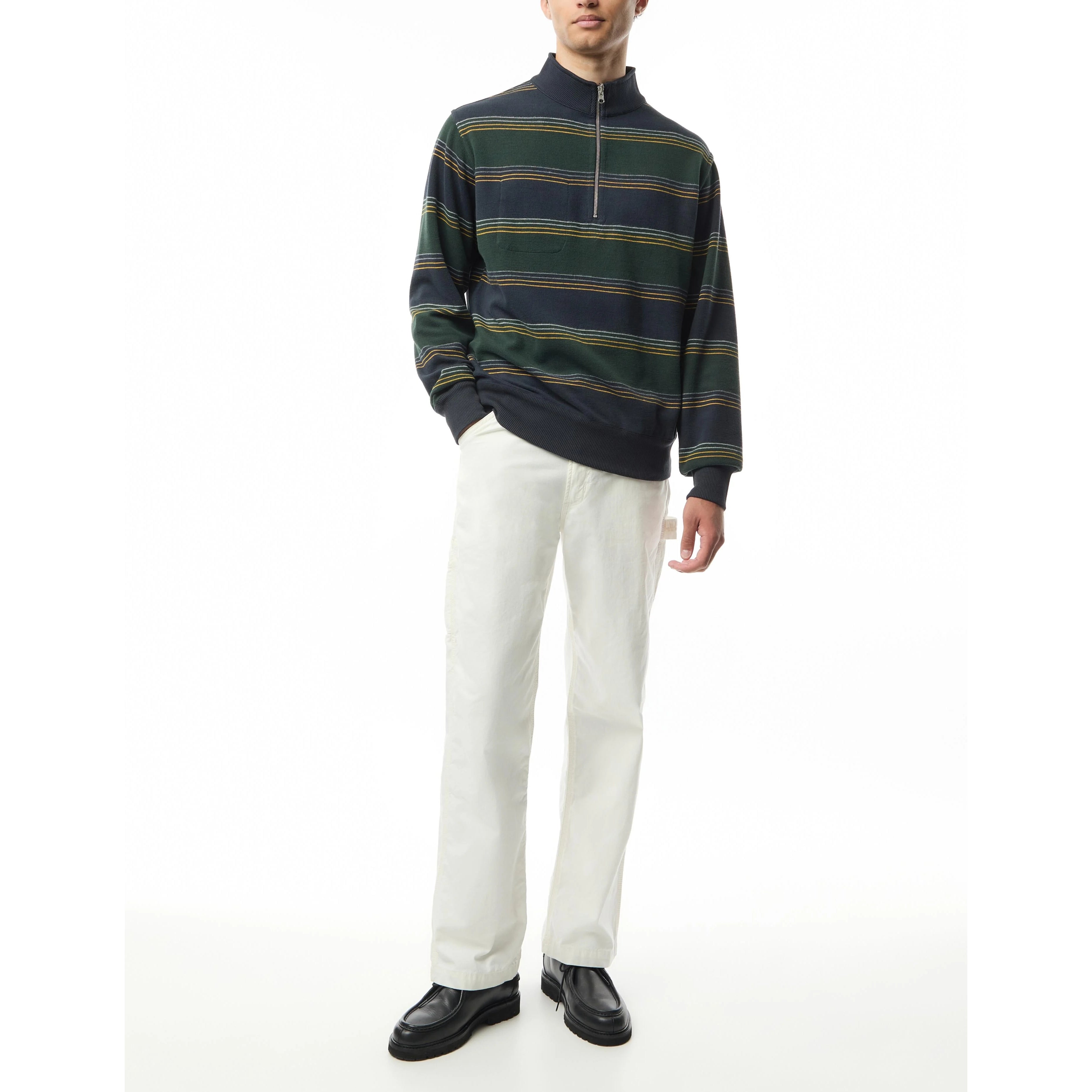 Reversible Half Zip Sweatshirt - Hinkley Navy/Green