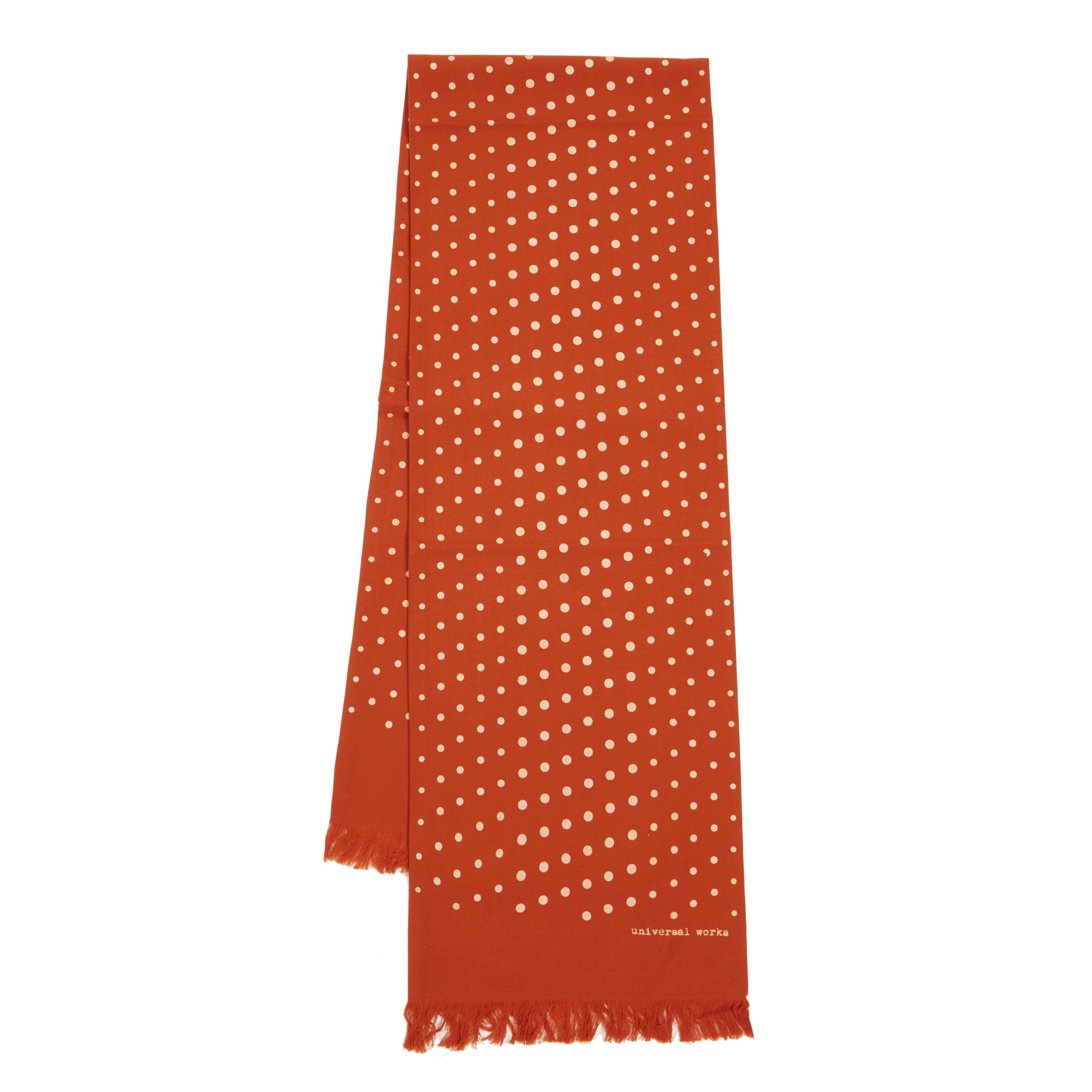 Short Scarf - Orange Dot Print