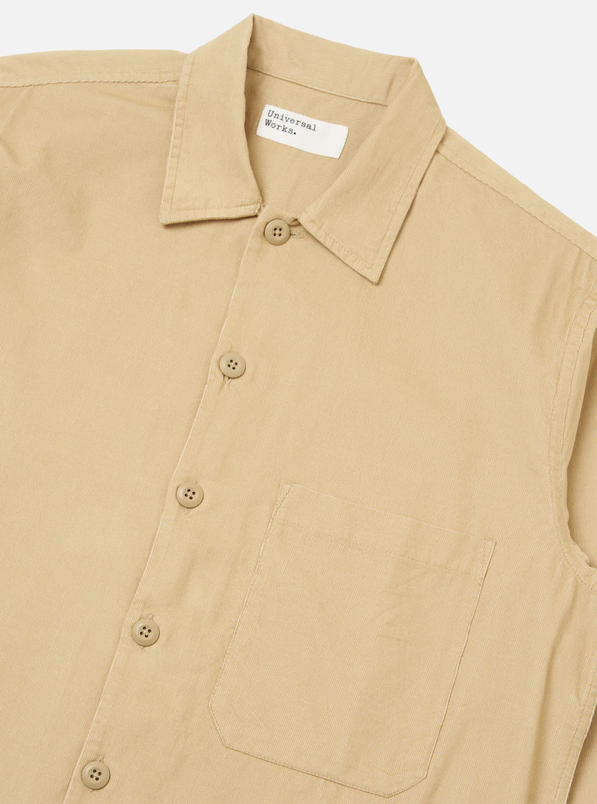 Organic Fine Cord Fatigue Shirt - Sand