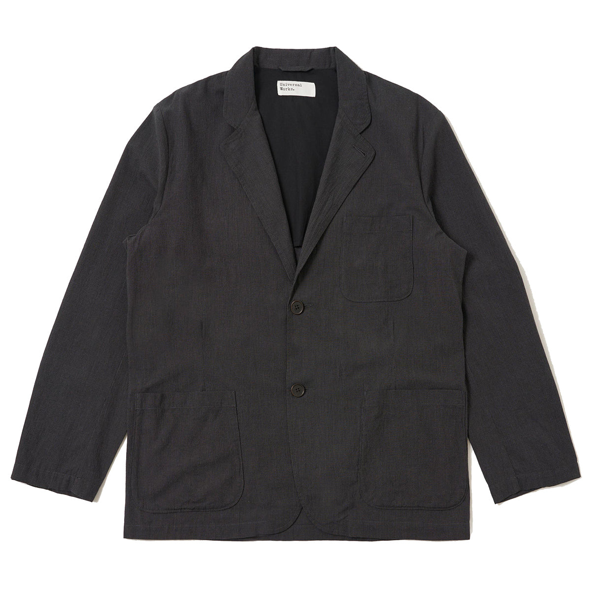 Three Button Jacket - Charcoal Seattle Cotton