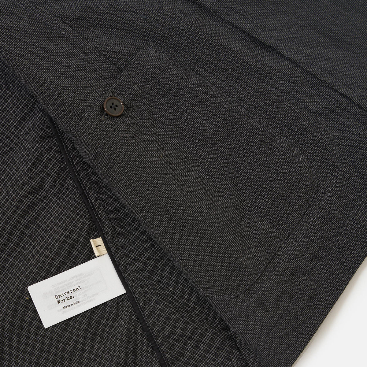 Three Button Jacket - Charcoal Seattle Cotton