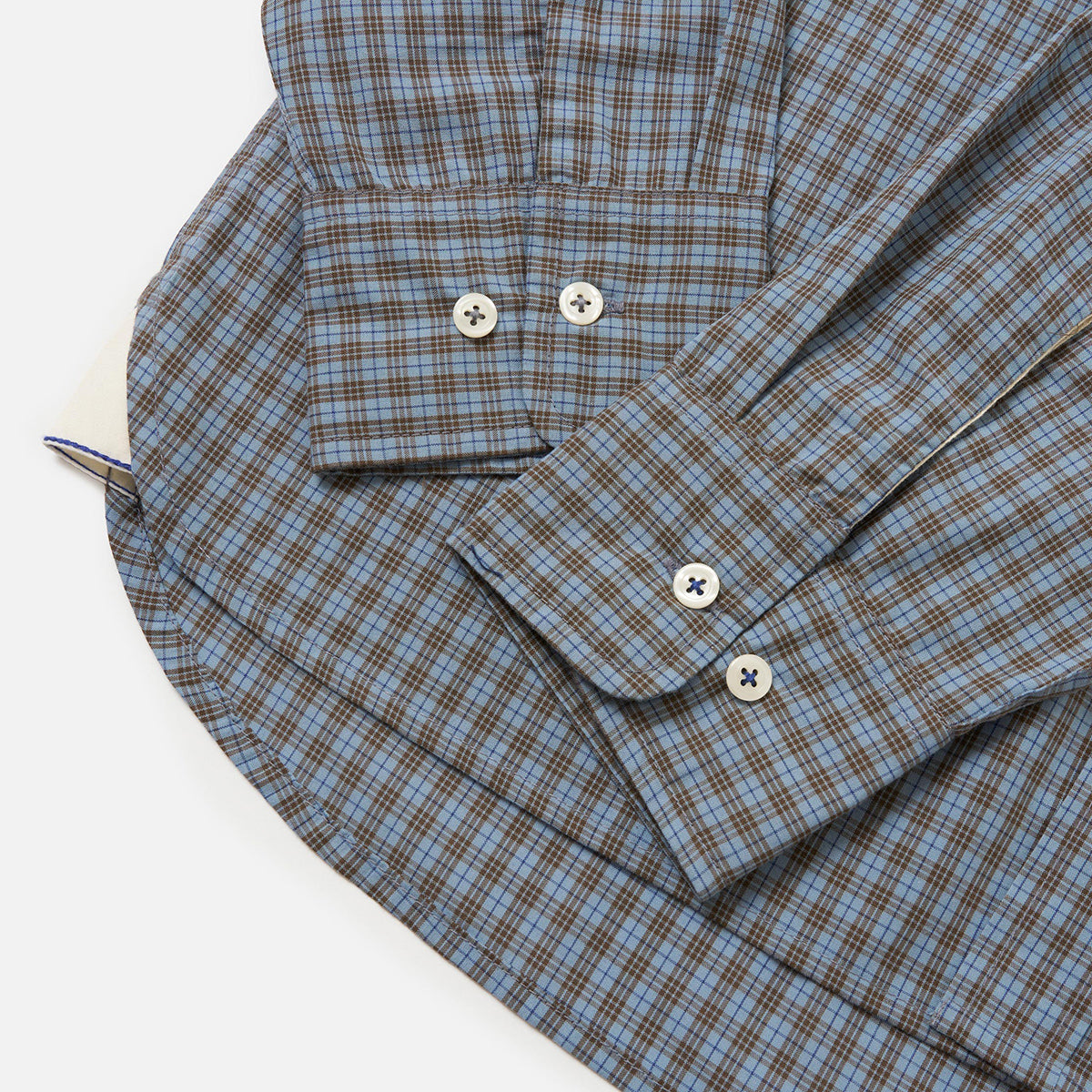 Lazy Day Shirt - Pale Blue Check Plaid