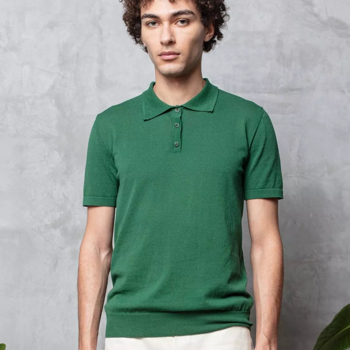 Silno Polo Sweater - Green