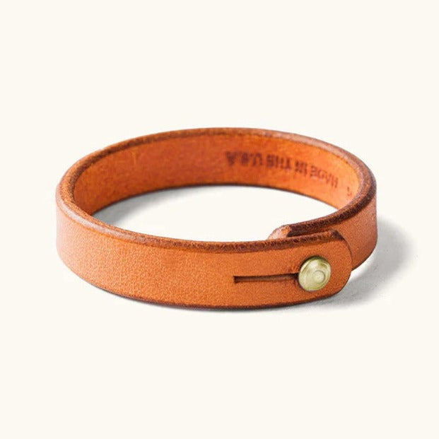 Single Wrap Wristband - Saddle Tan