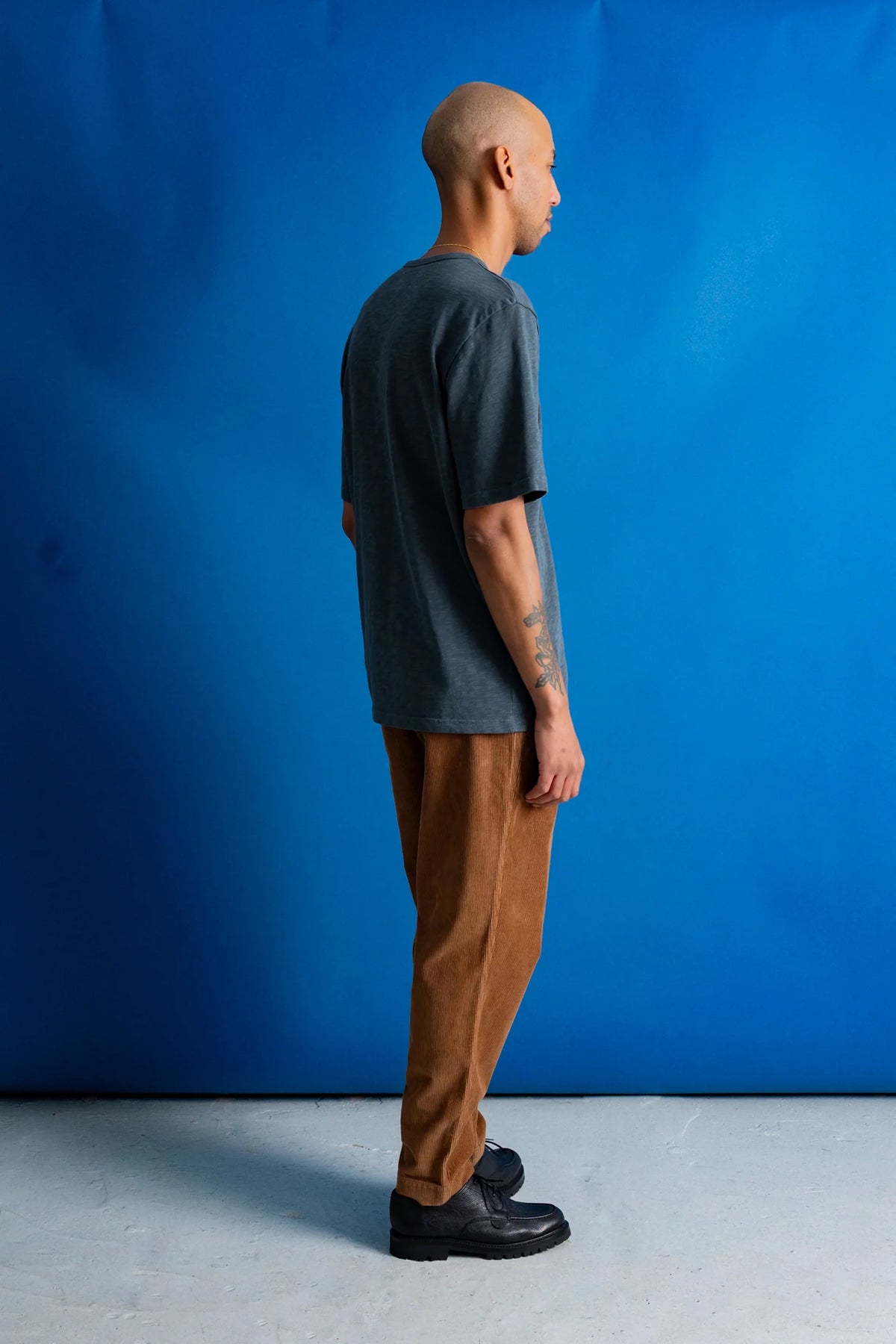 Slub Embroidered T-Shirt - Gale Tree | Folk x Goss Brothers