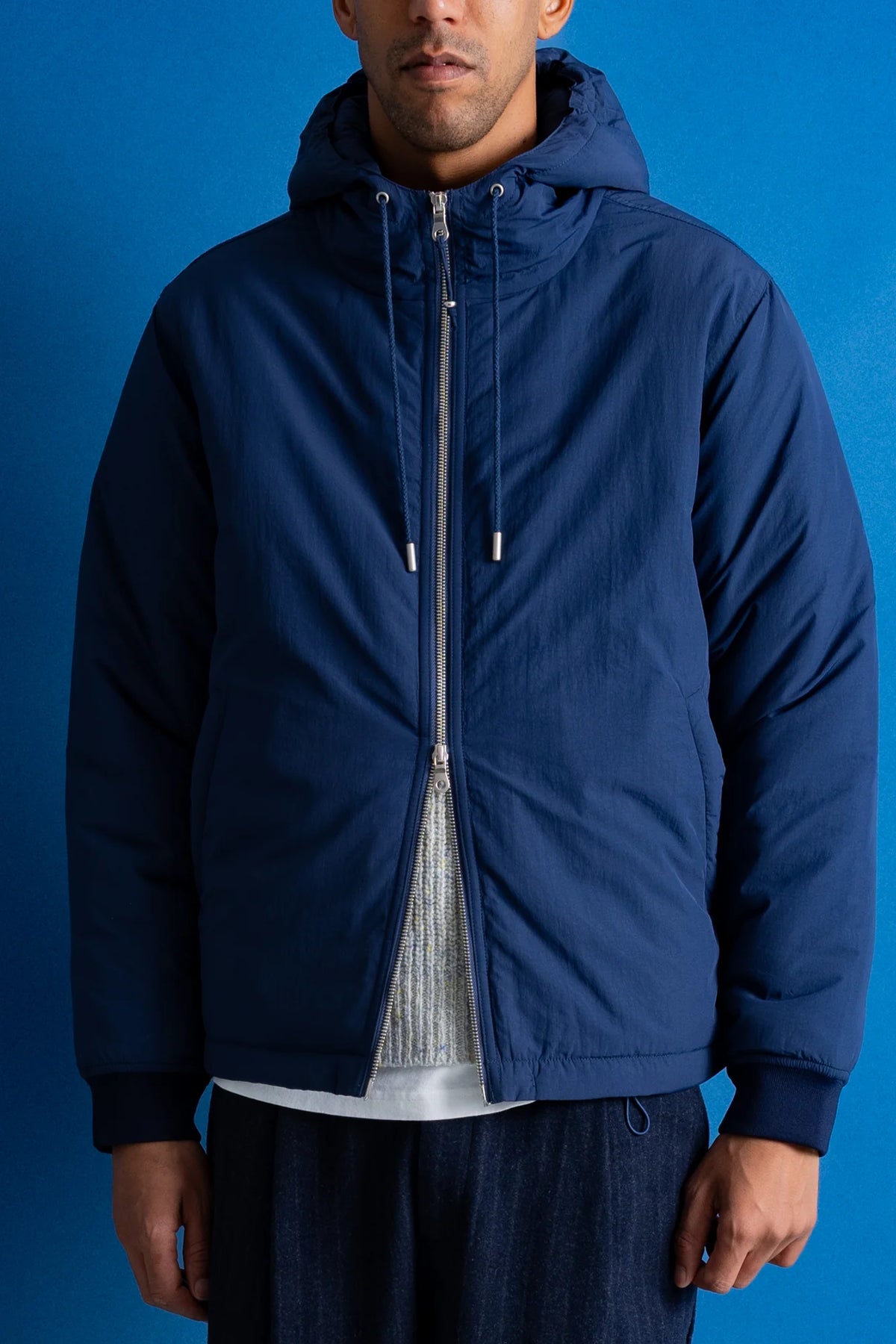 Wadded Hoodie - Soft Navy Nylon