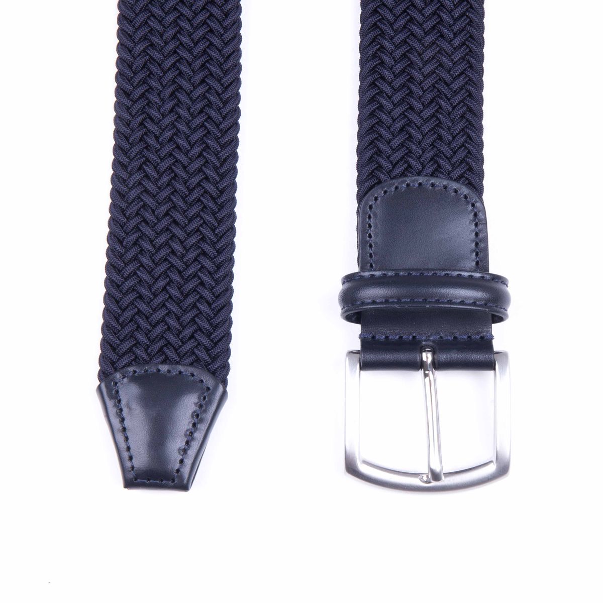 Belt - Navy Woven Elasticated