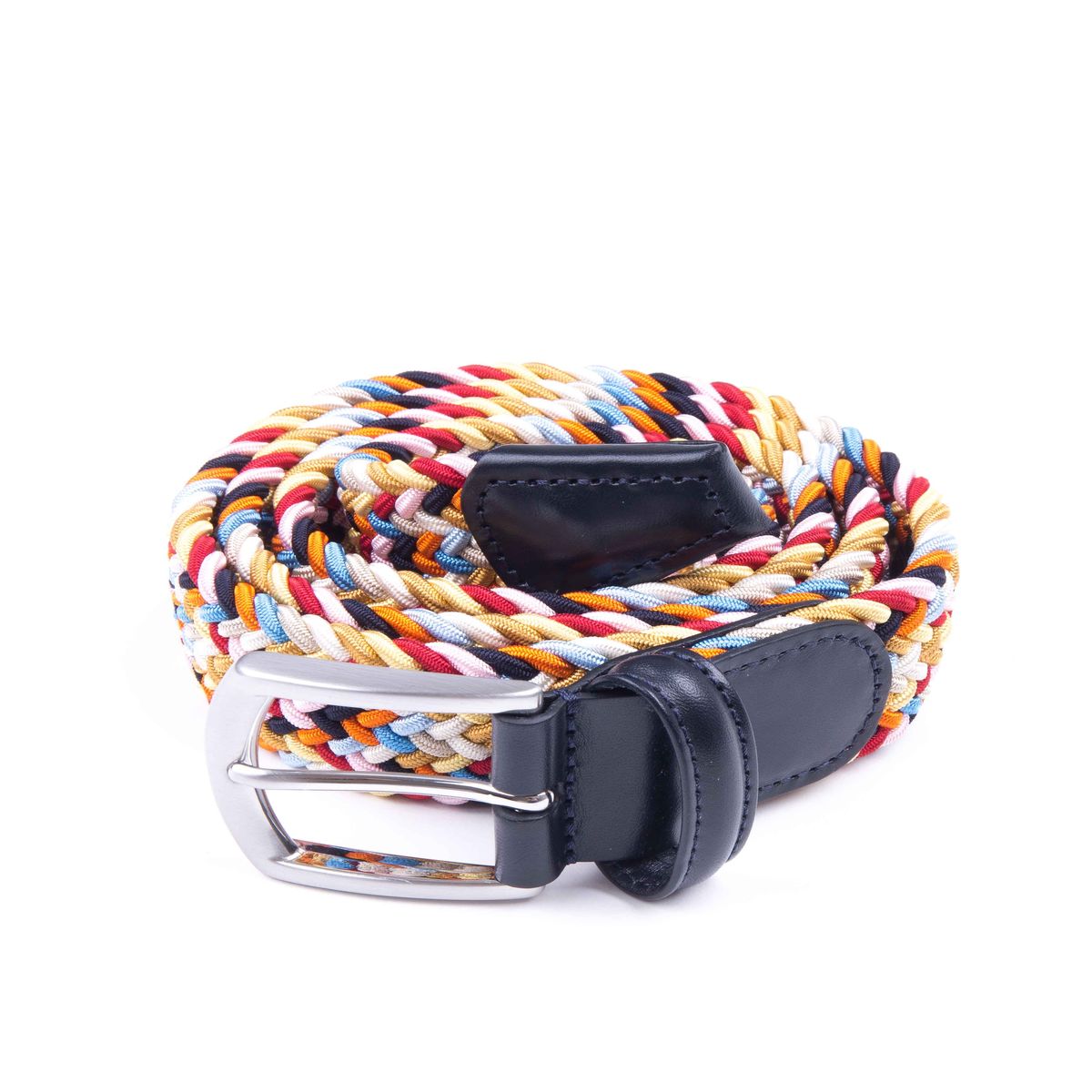 Belt - Bright Multi Woven Elasticated
