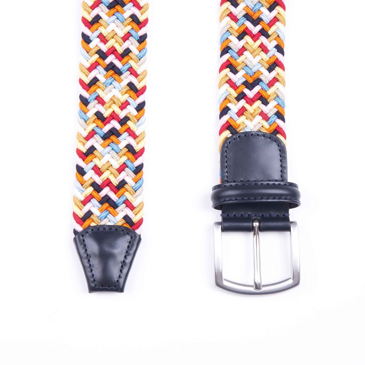 Belt - Bright Multi Woven Elasticated
