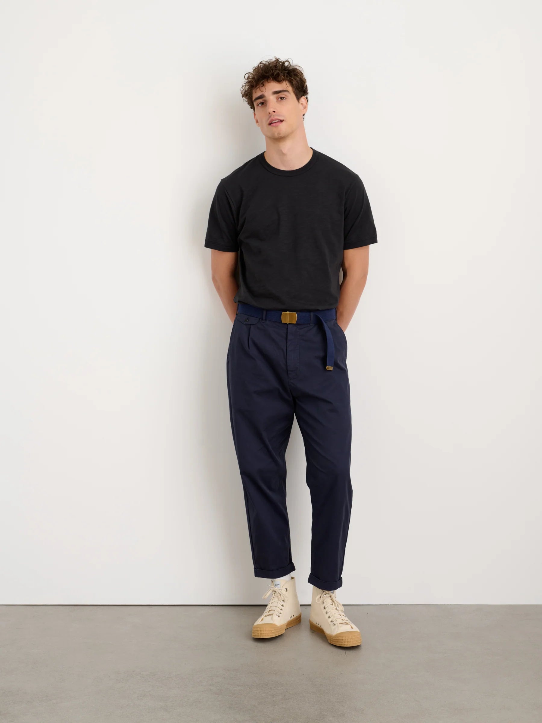 Slub Cotton T-Shirt - Black