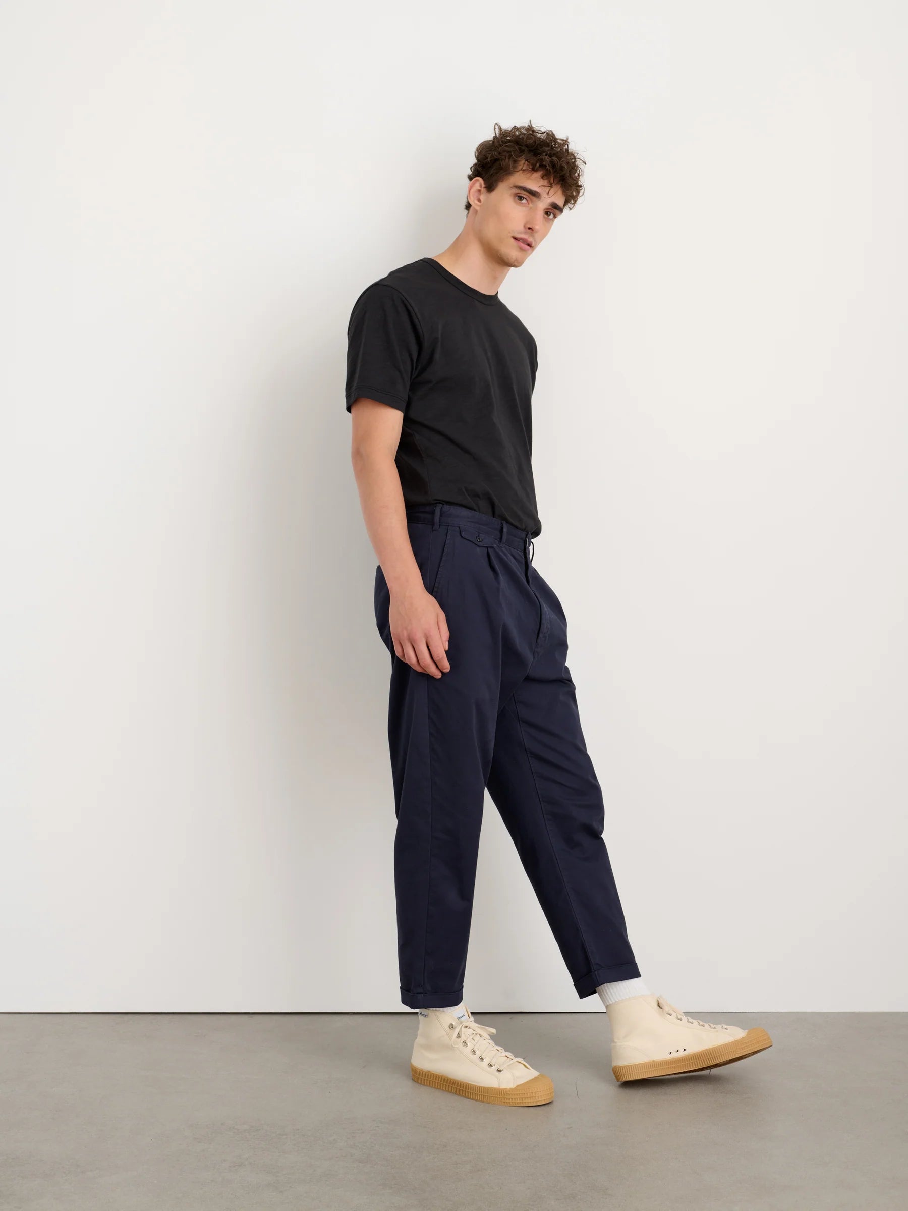 Slub Cotton T-Shirt - Black