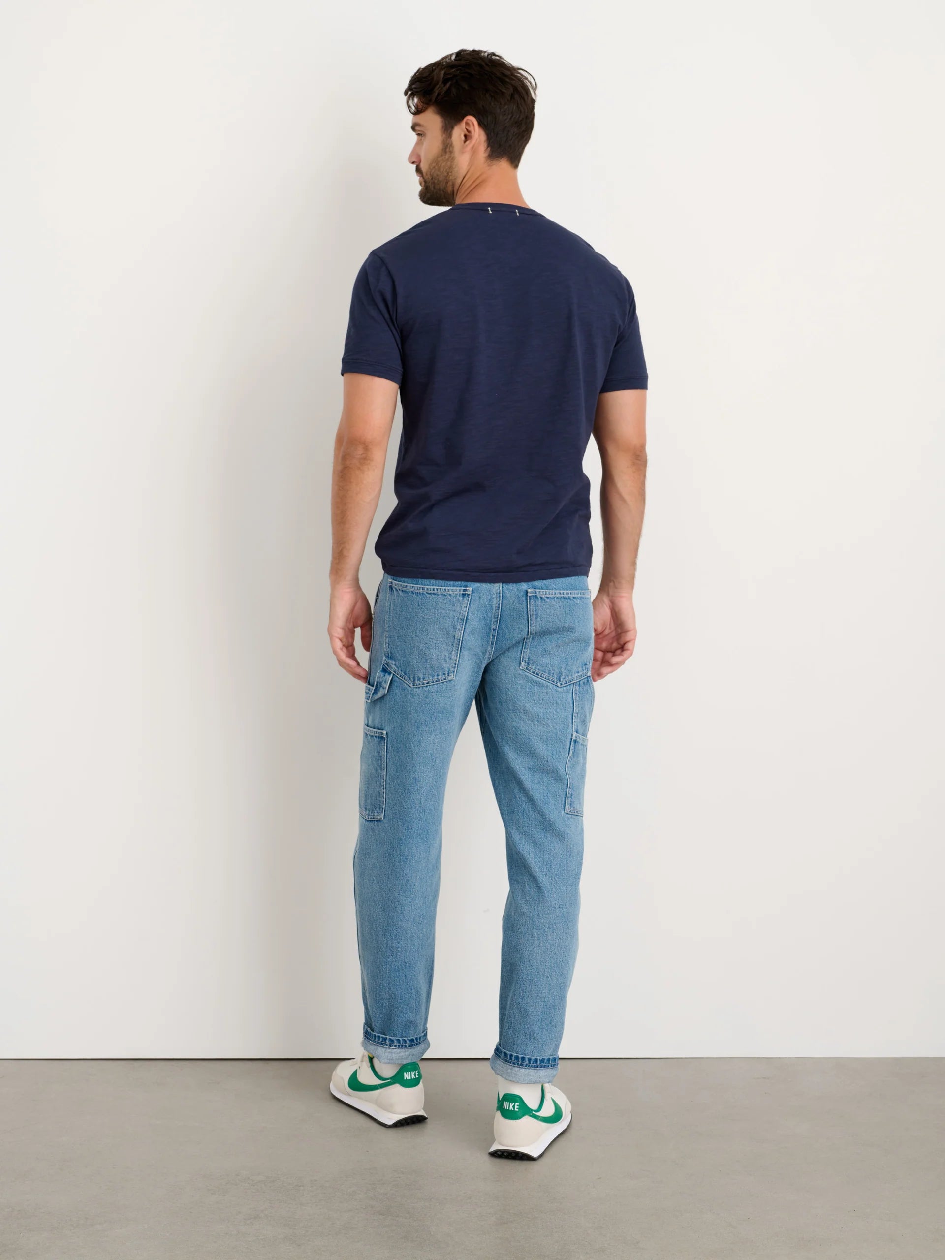 Slub Cotton T-Shirt - Navy
