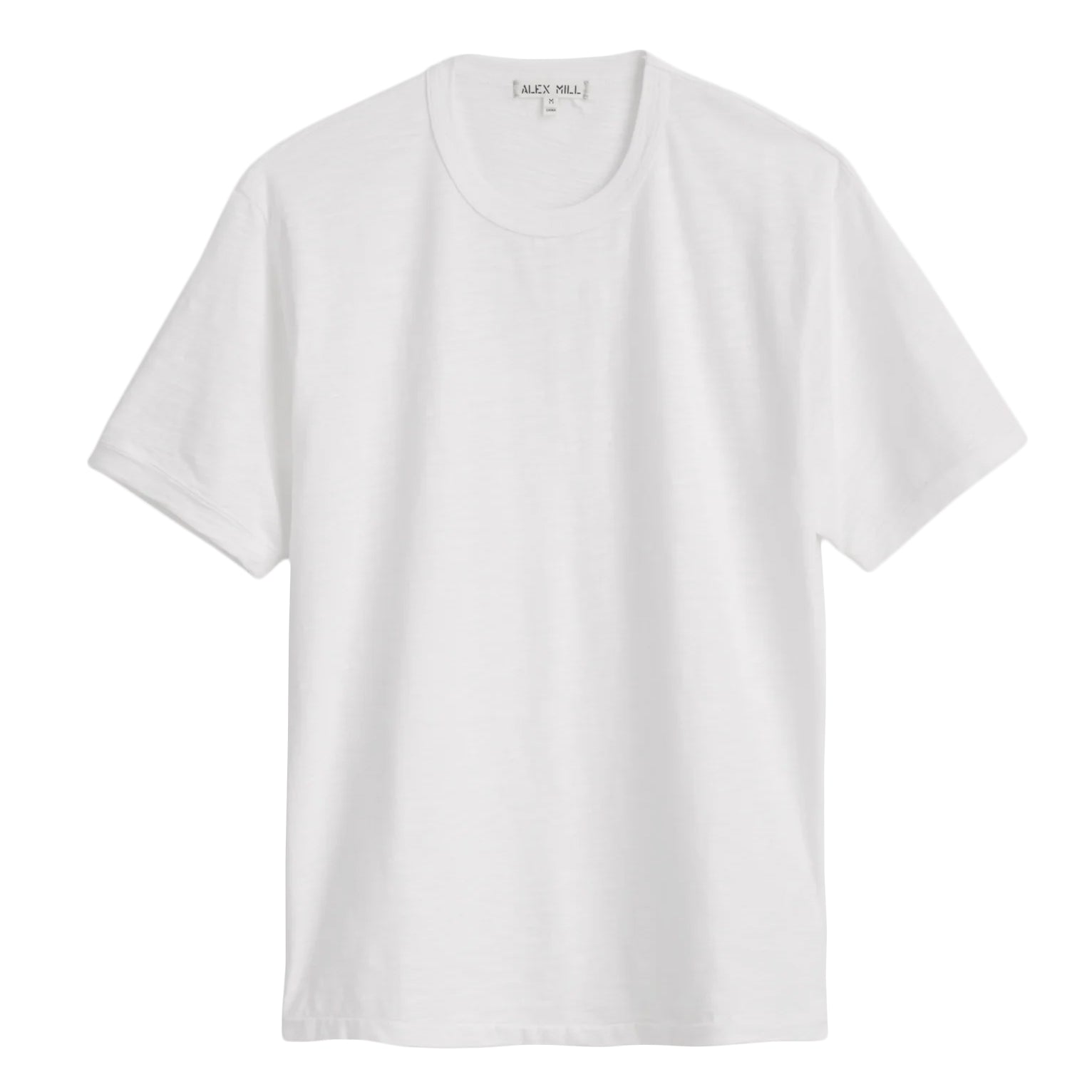 Buy online Alex Mill Slub Cotton T-Shirt White Frontiers Edinburgh
