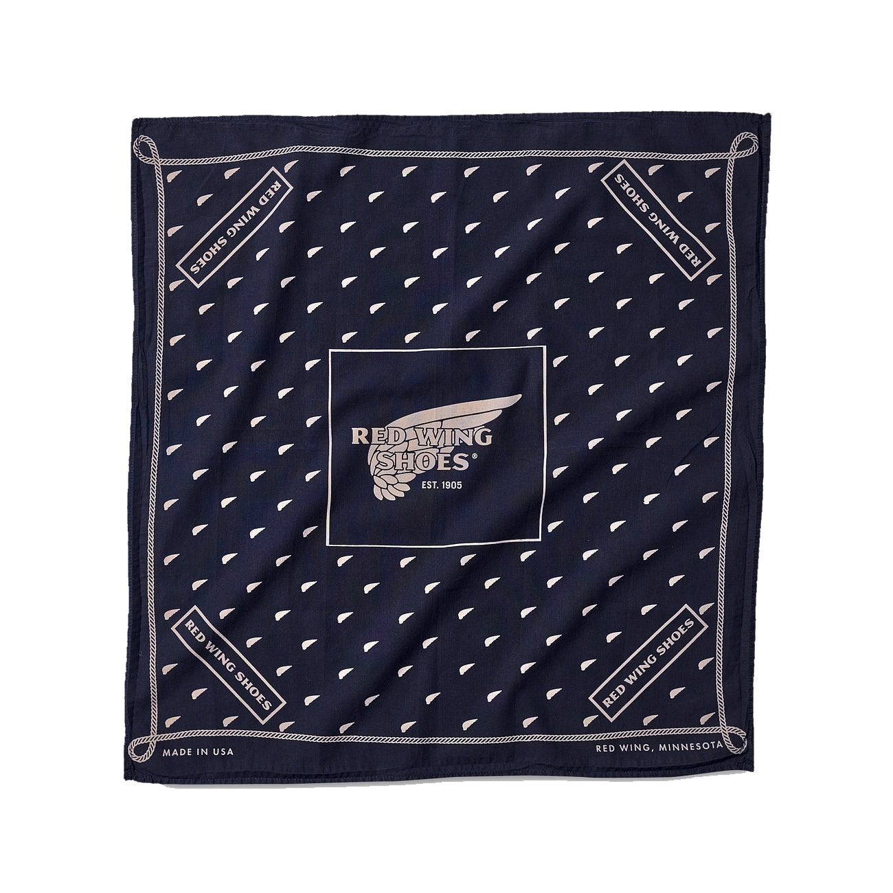 Bandana/Neckerchief - Blue Cotton Logo