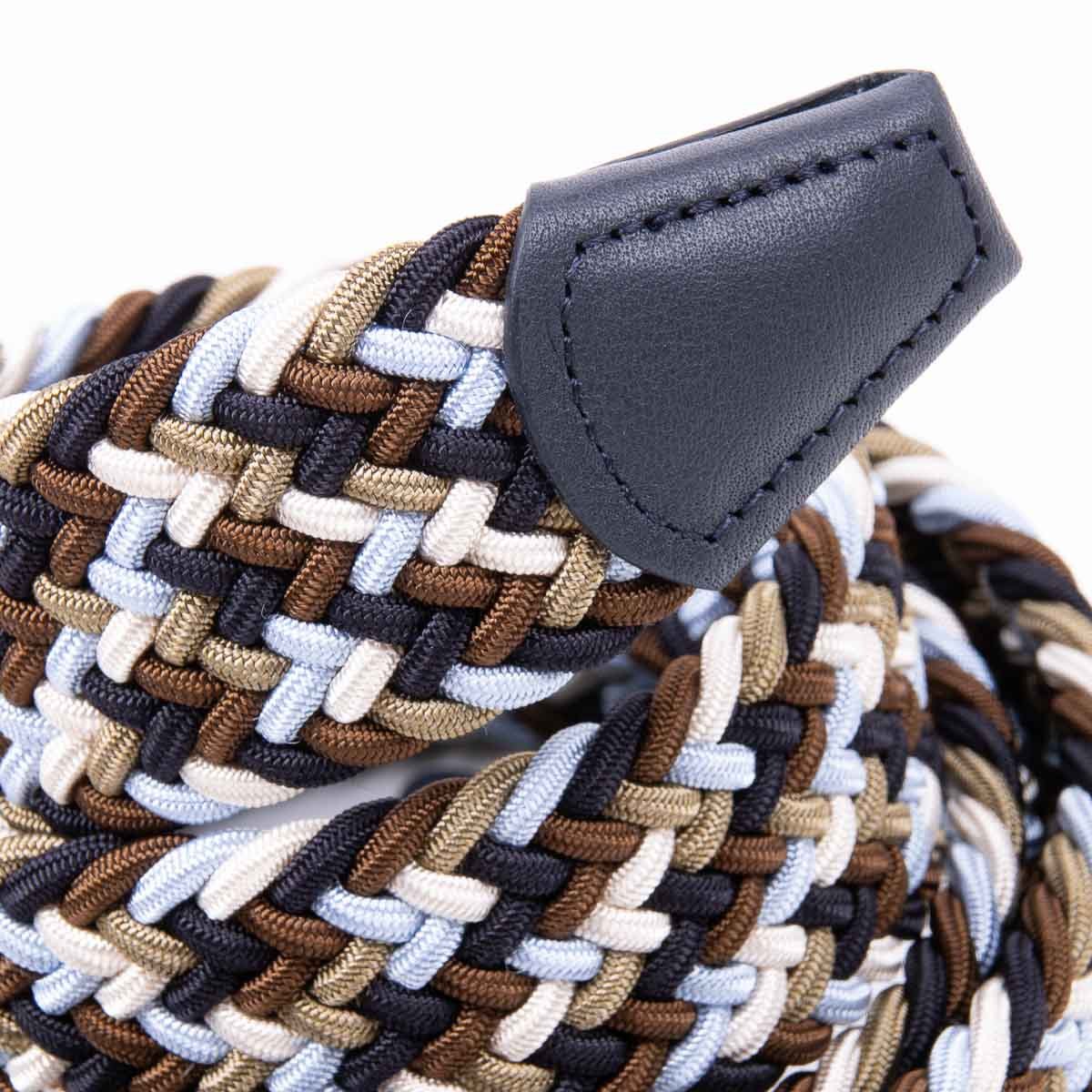 Belt - Blue/Gold/White Woven Elasticated