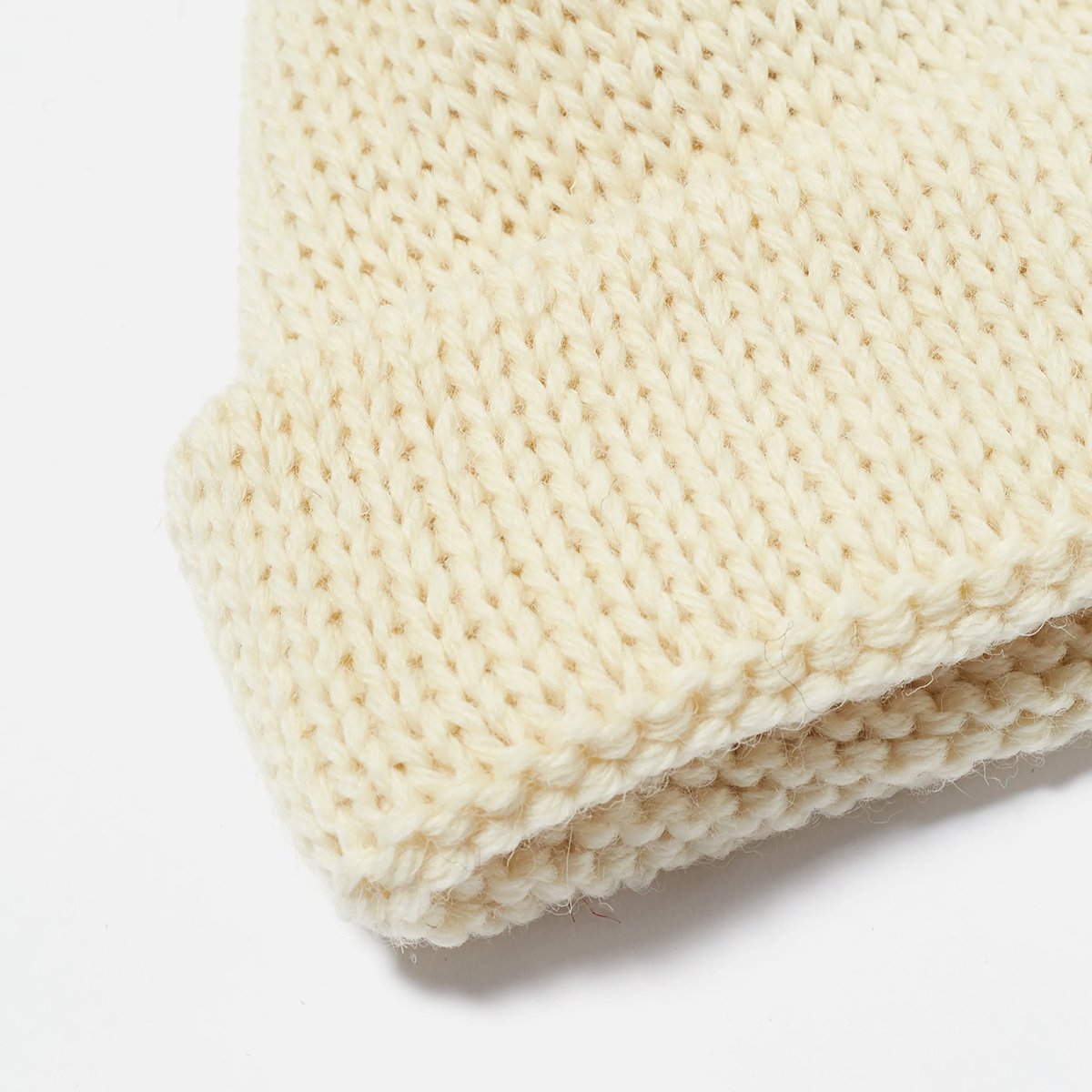 Wool Short Watch Cap - Ecru