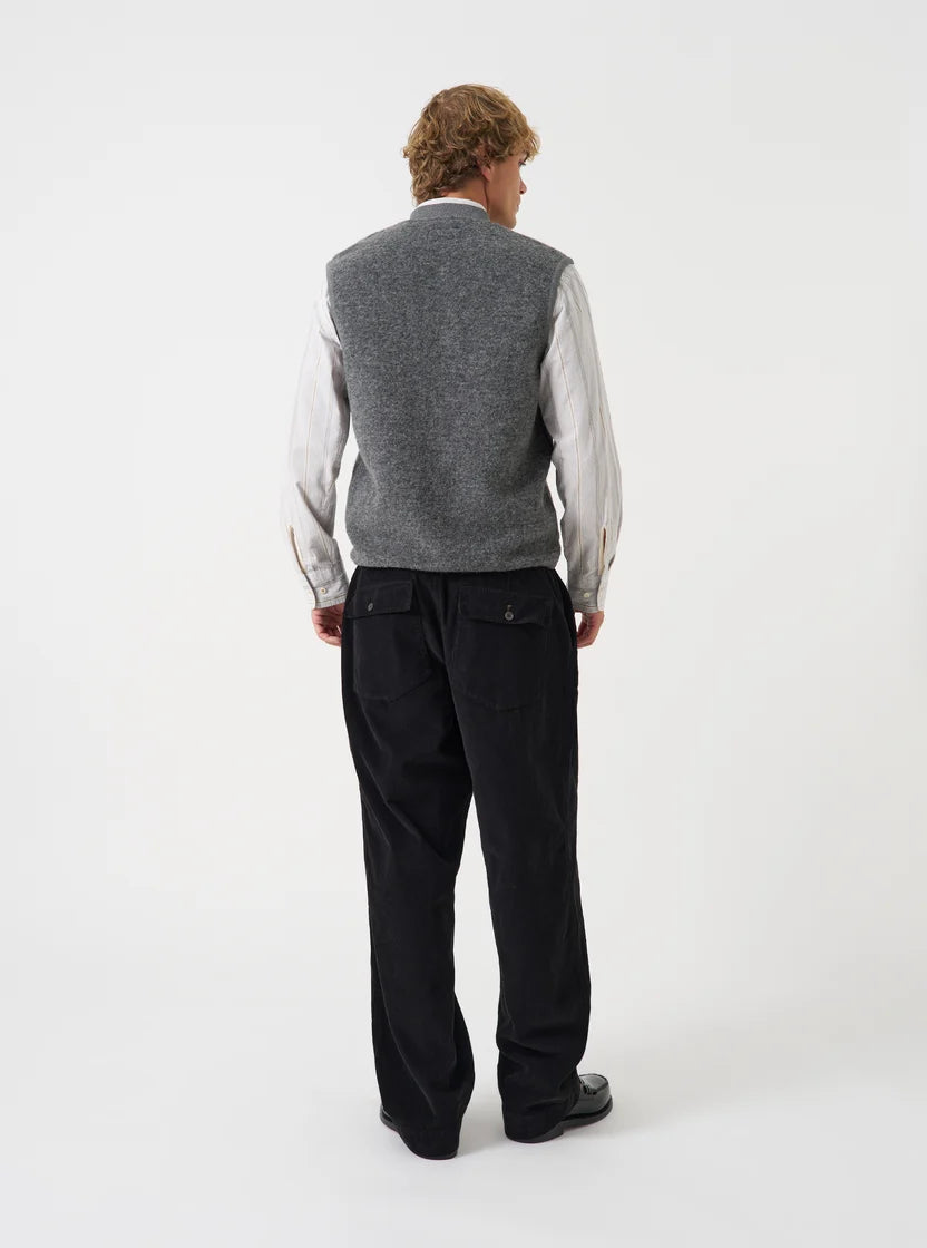 Zip Waistcoat - Grey Marl Wool Fleece