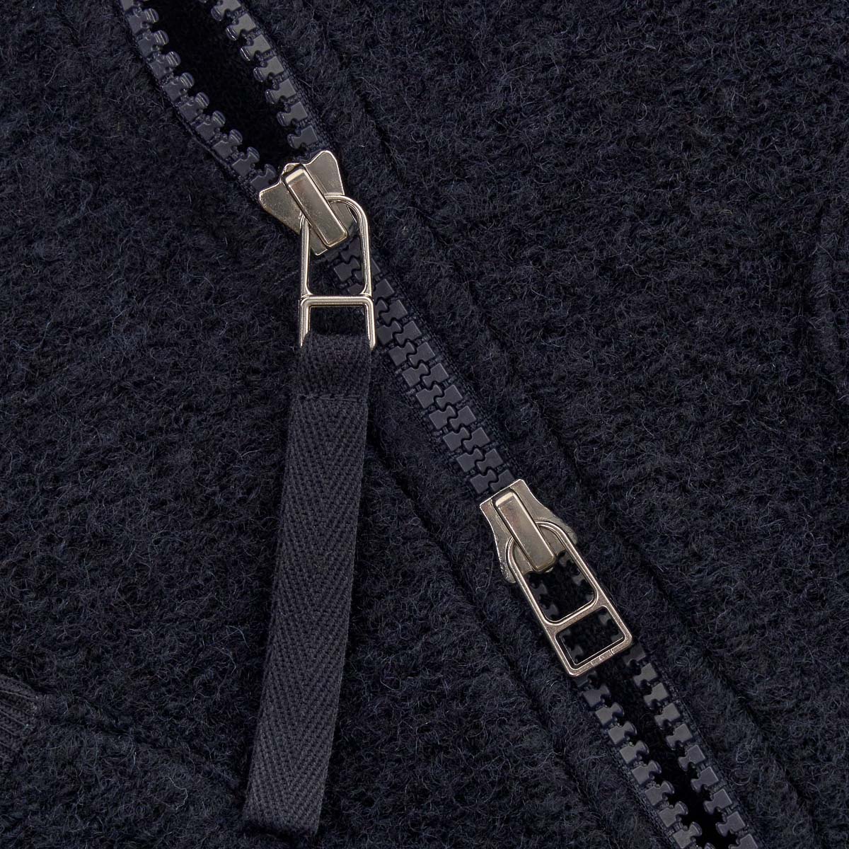 Zip Waistcoat - Navy Wool Fleece