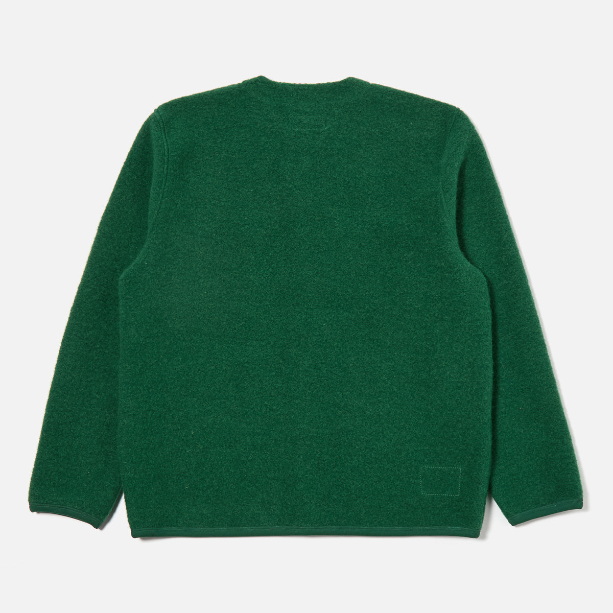 Cardigan - Green Wool Fleece