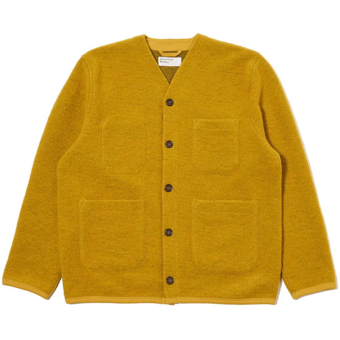 Cardigan - Yellow Wool Fleece