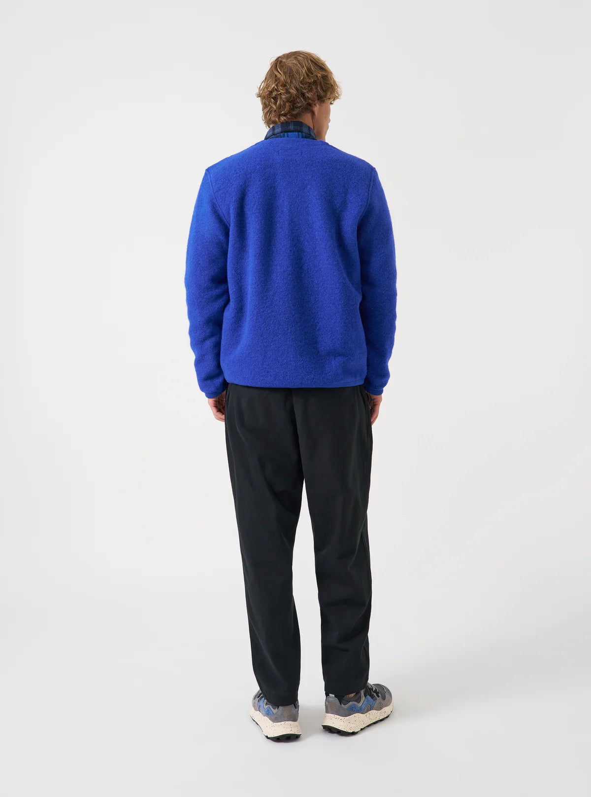 Cardigan - Blue Wool Fleece