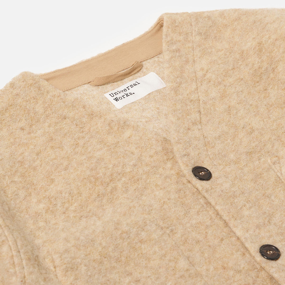 Cardigan - Fawn Wool Fleece