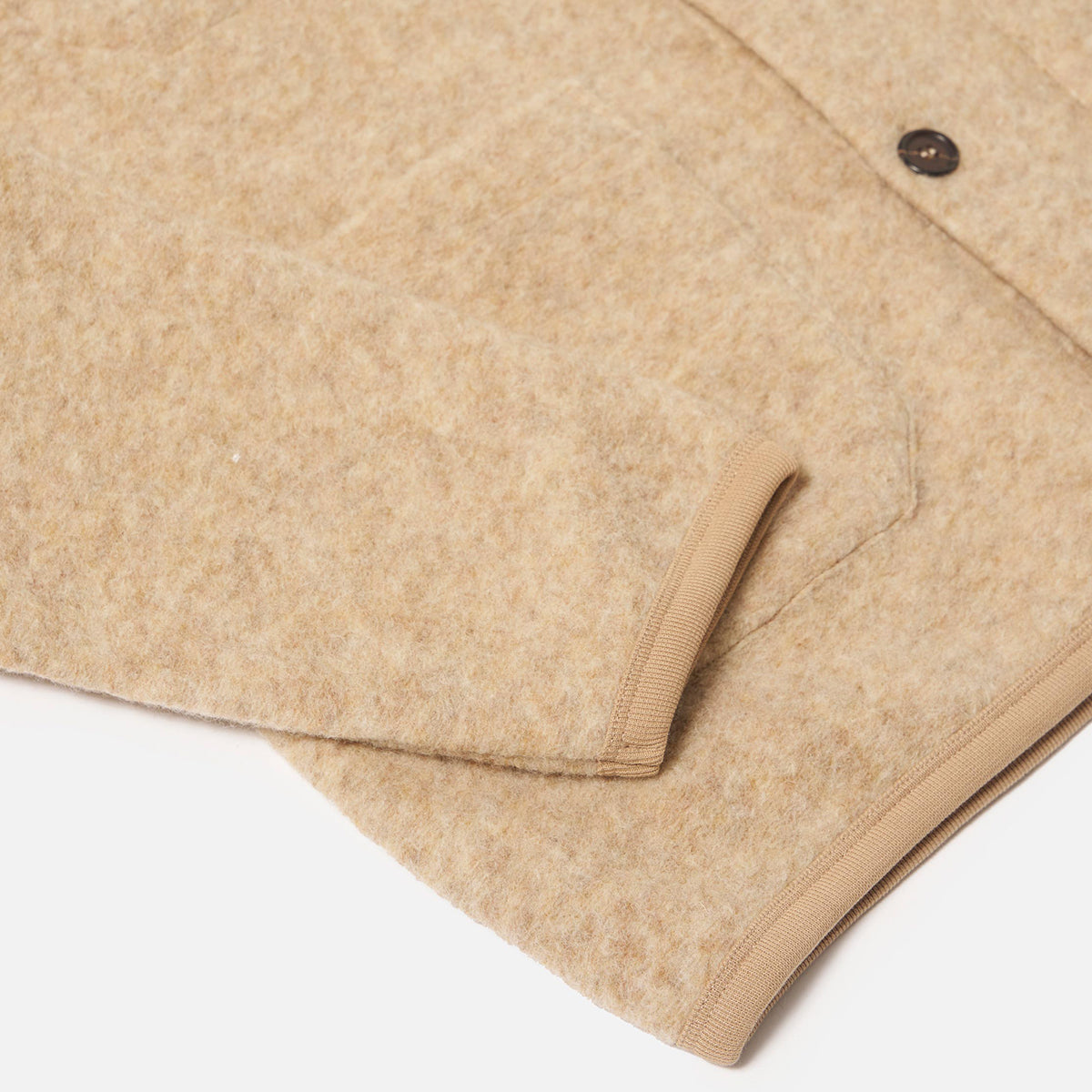 Cardigan - Fawn Wool Fleece