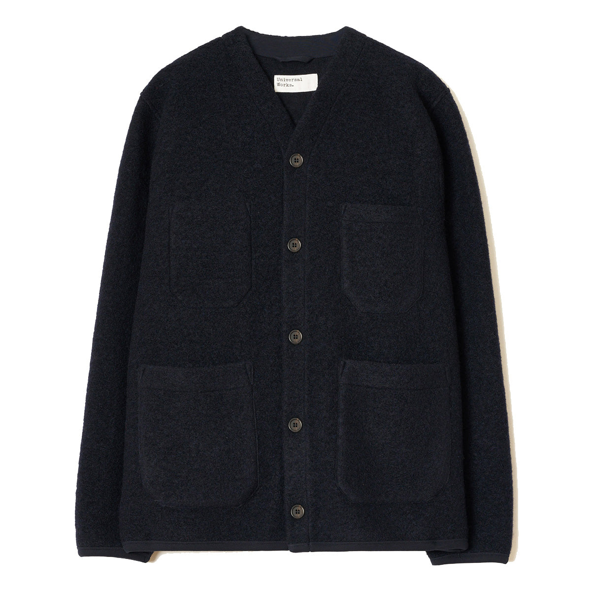 Cardigan - Navy Wool Fleece