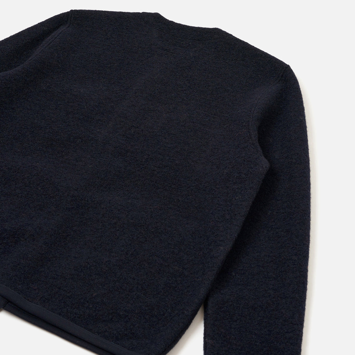 Cardigan - Navy Wool Fleece