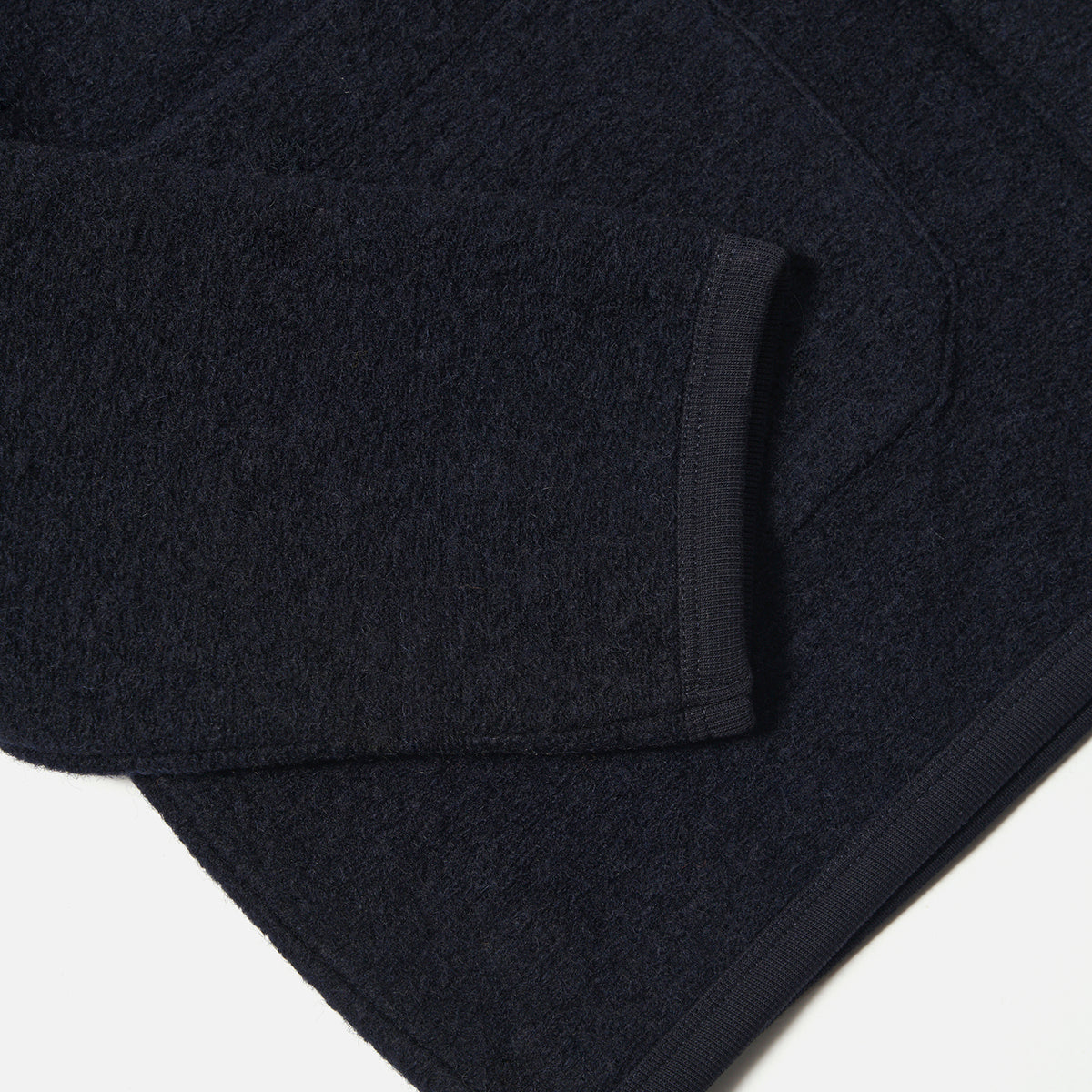 Cardigan - Navy Wool Fleece