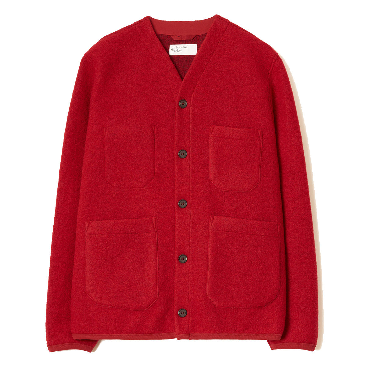Cardigan - Scarlet Wool Fleece