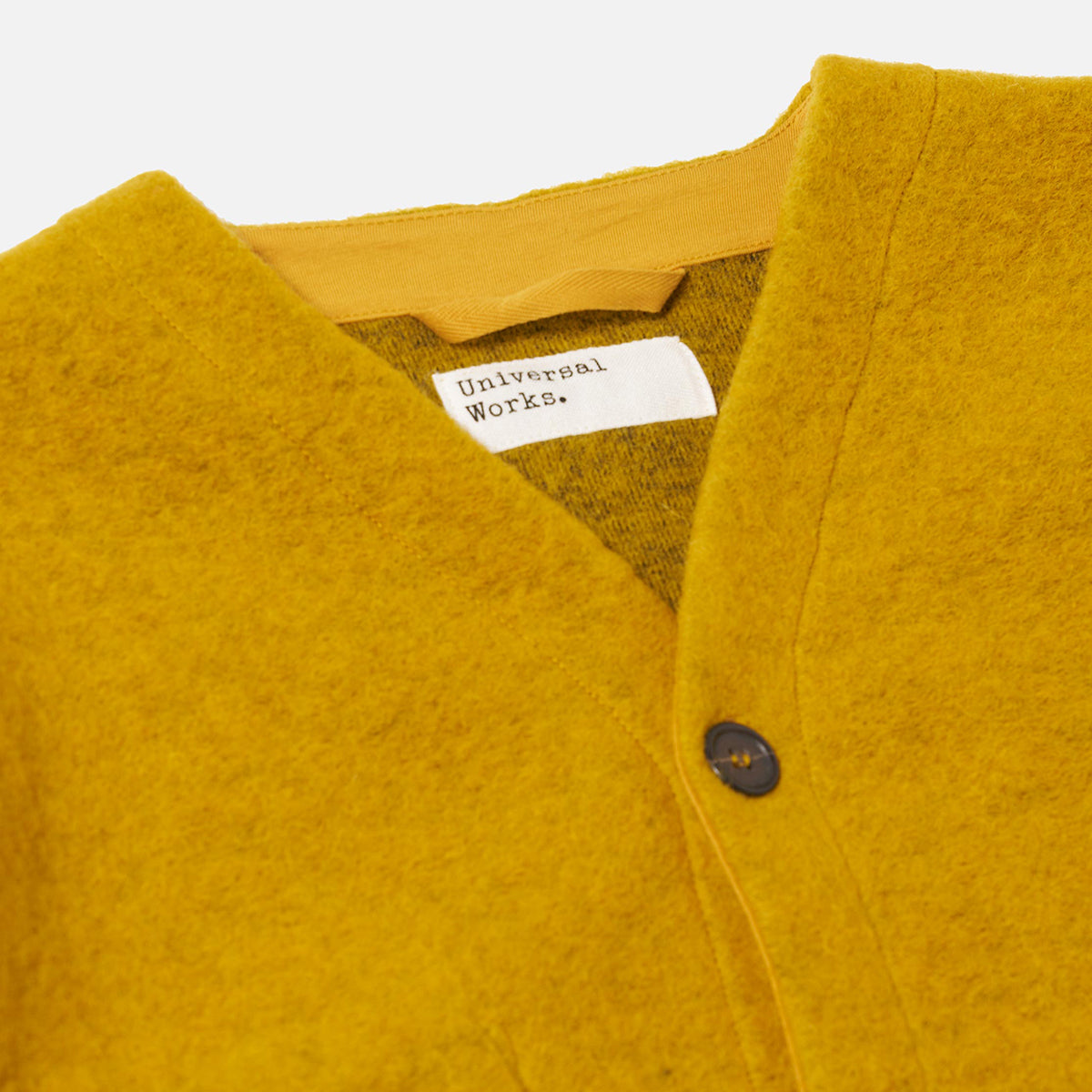 Cardigan - Yellow Wool Fleece