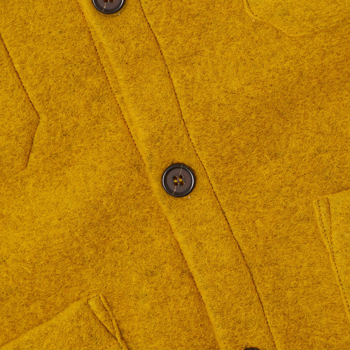 Cardigan - Yellow Wool Fleece