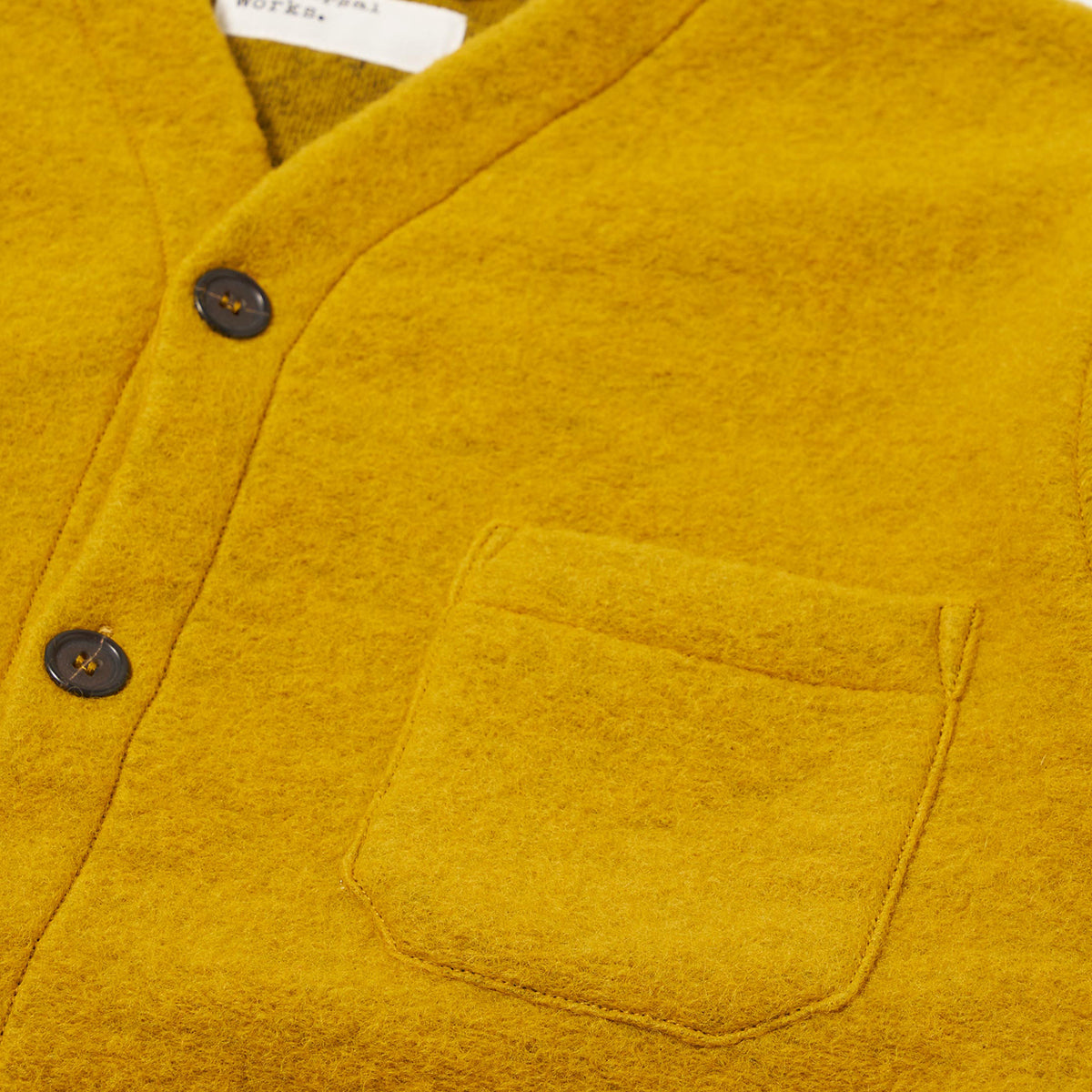 Cardigan - Yellow Wool Fleece