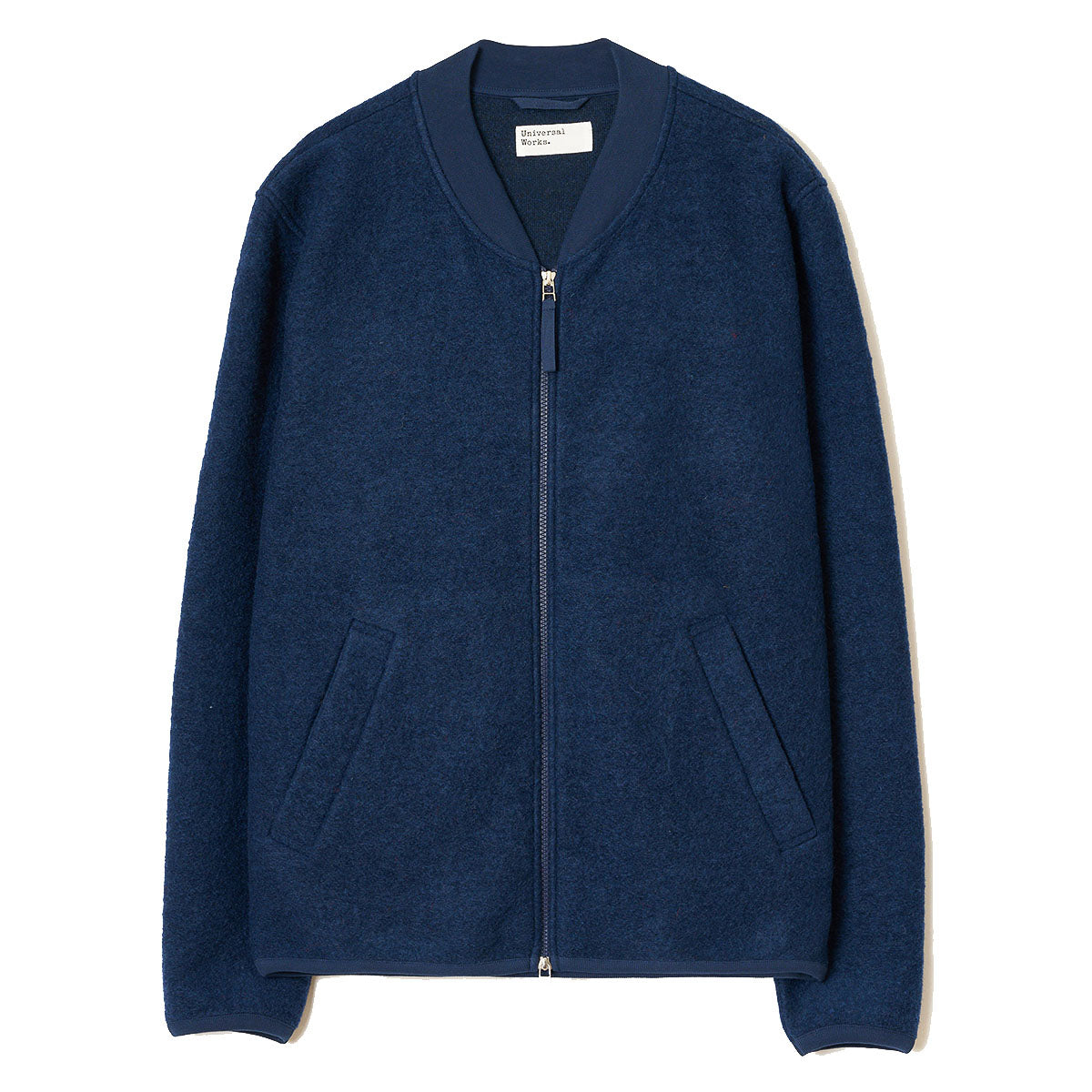 Zip Bomber - Indigo Wool Fleece