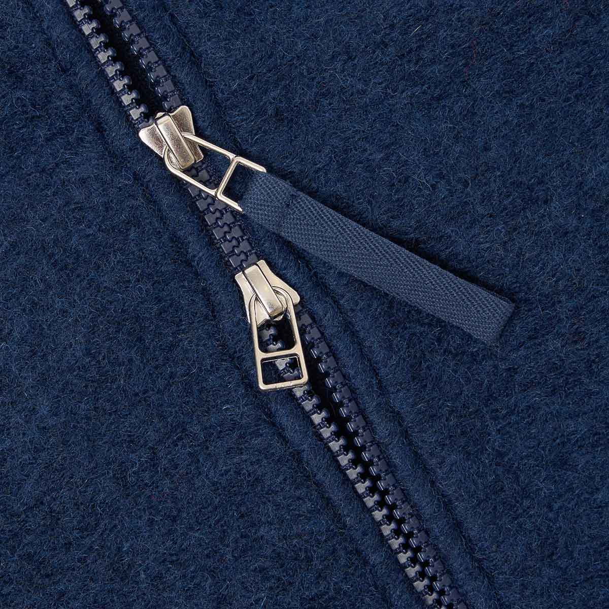 Zip Bomber - Indigo Wool Fleece