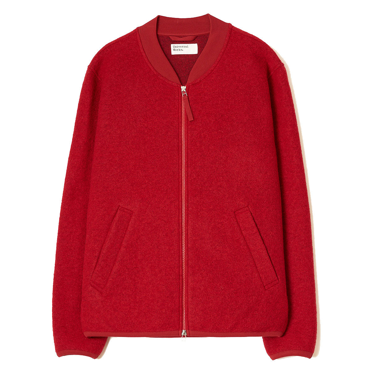 Zip Bomber - Scarlet Wool Fleece