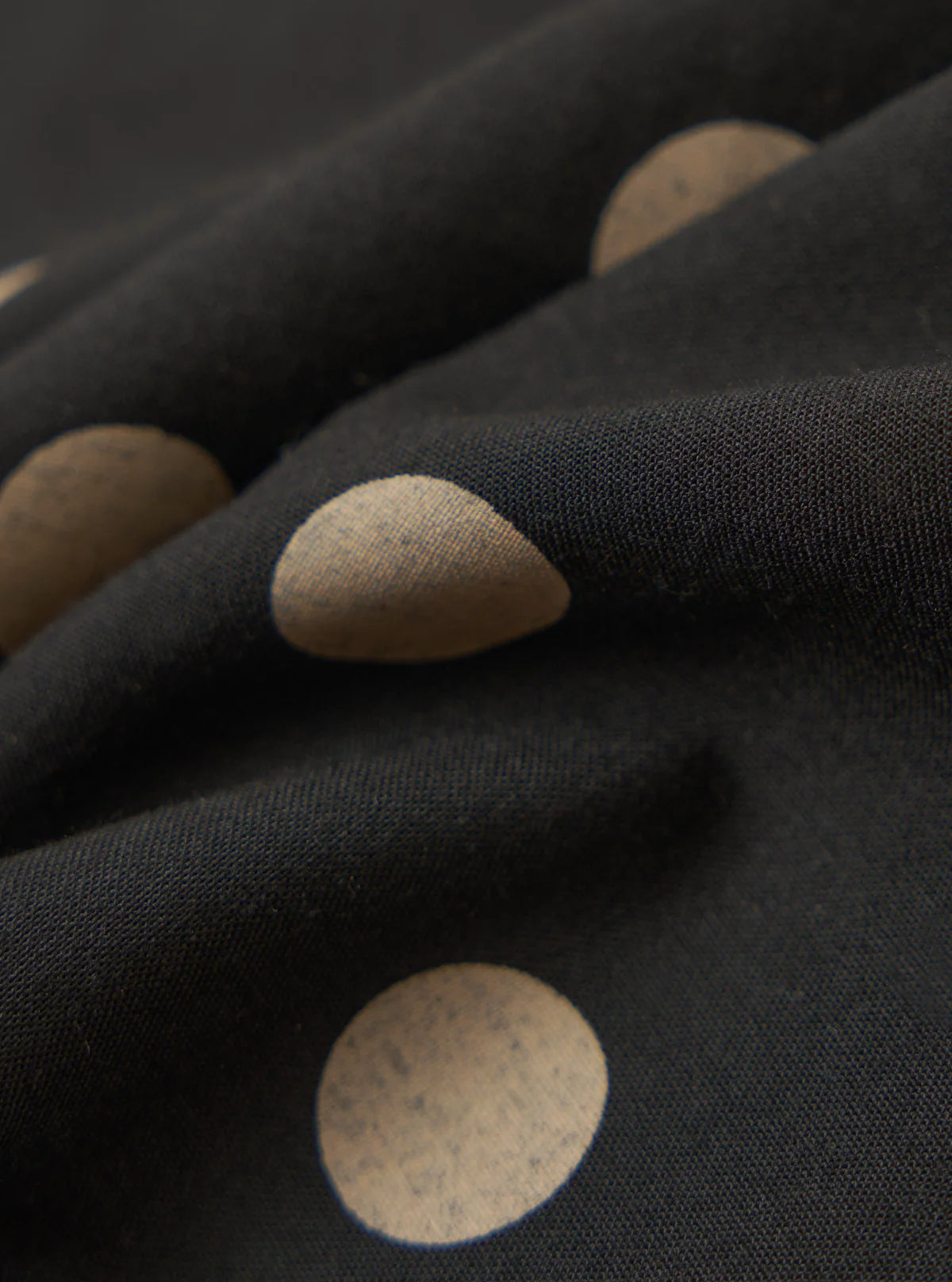 Dot Print Rayon Scout Scarf - Black