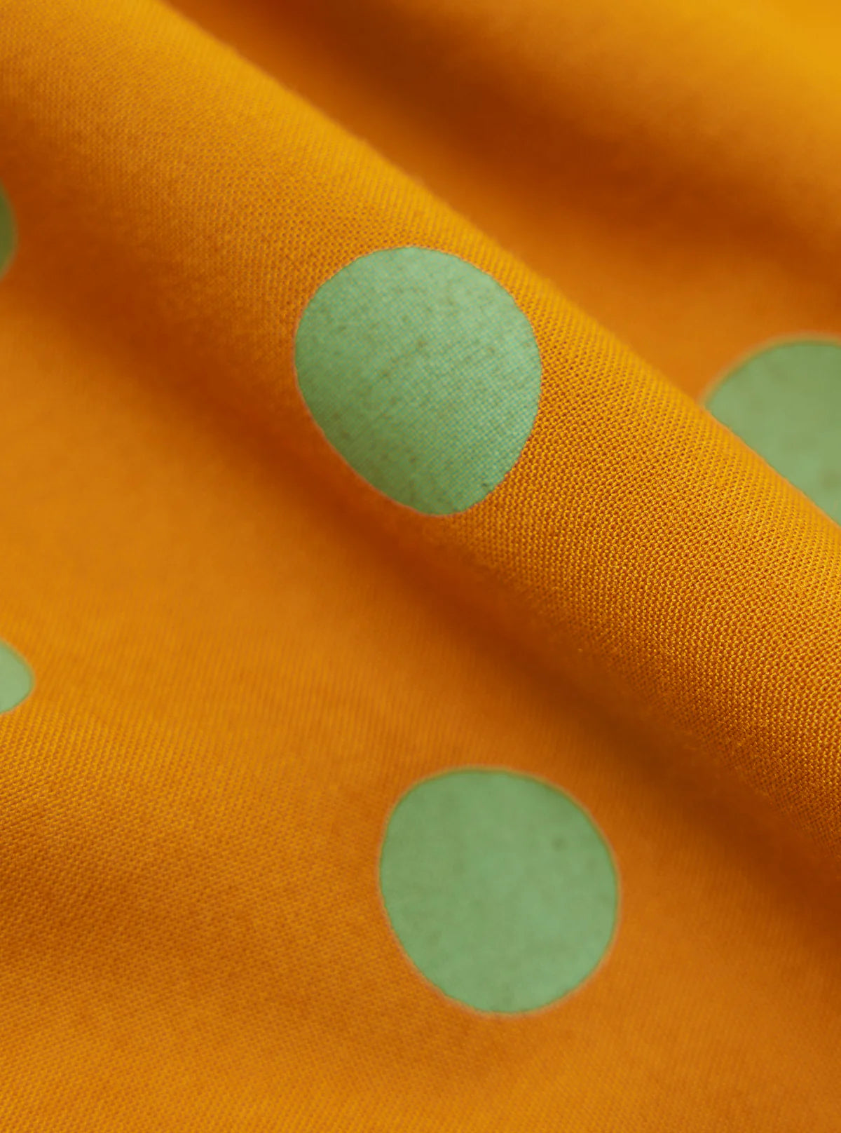 Dot Print Rayon Scout Scarf - Mustard