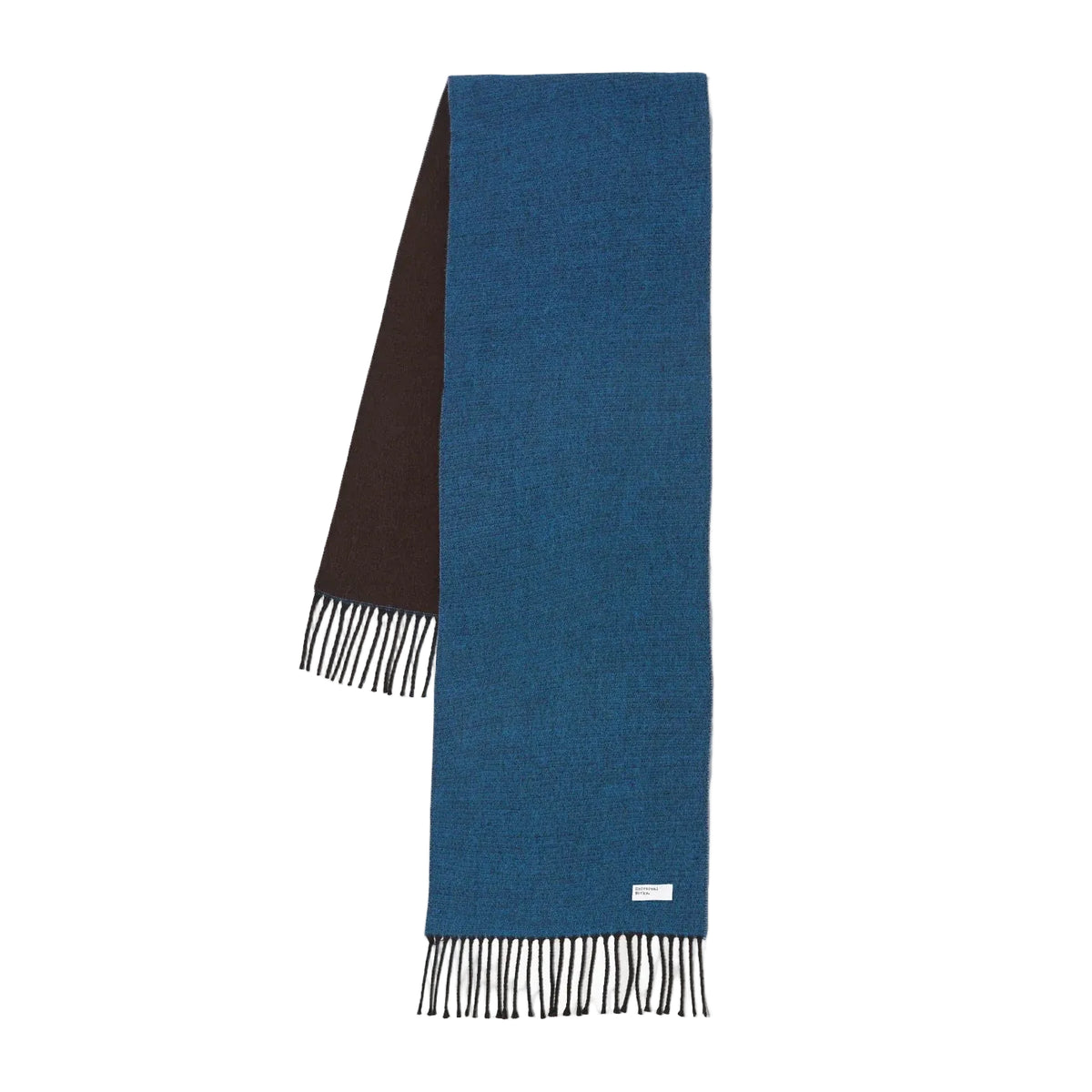 Double-Sided Scarf - Lt Blue/Brown