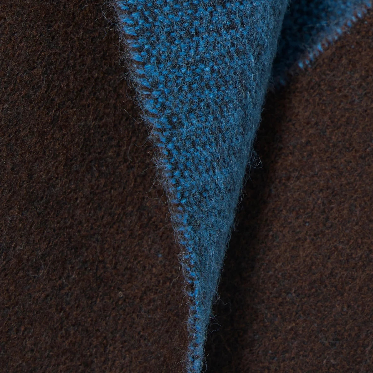 Double-Sided Scarf - Lt Blue/Brown