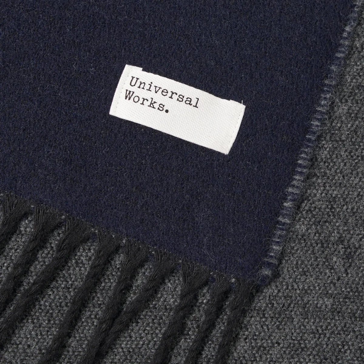 Double-Sided Scarf - Navy/Mid Grey