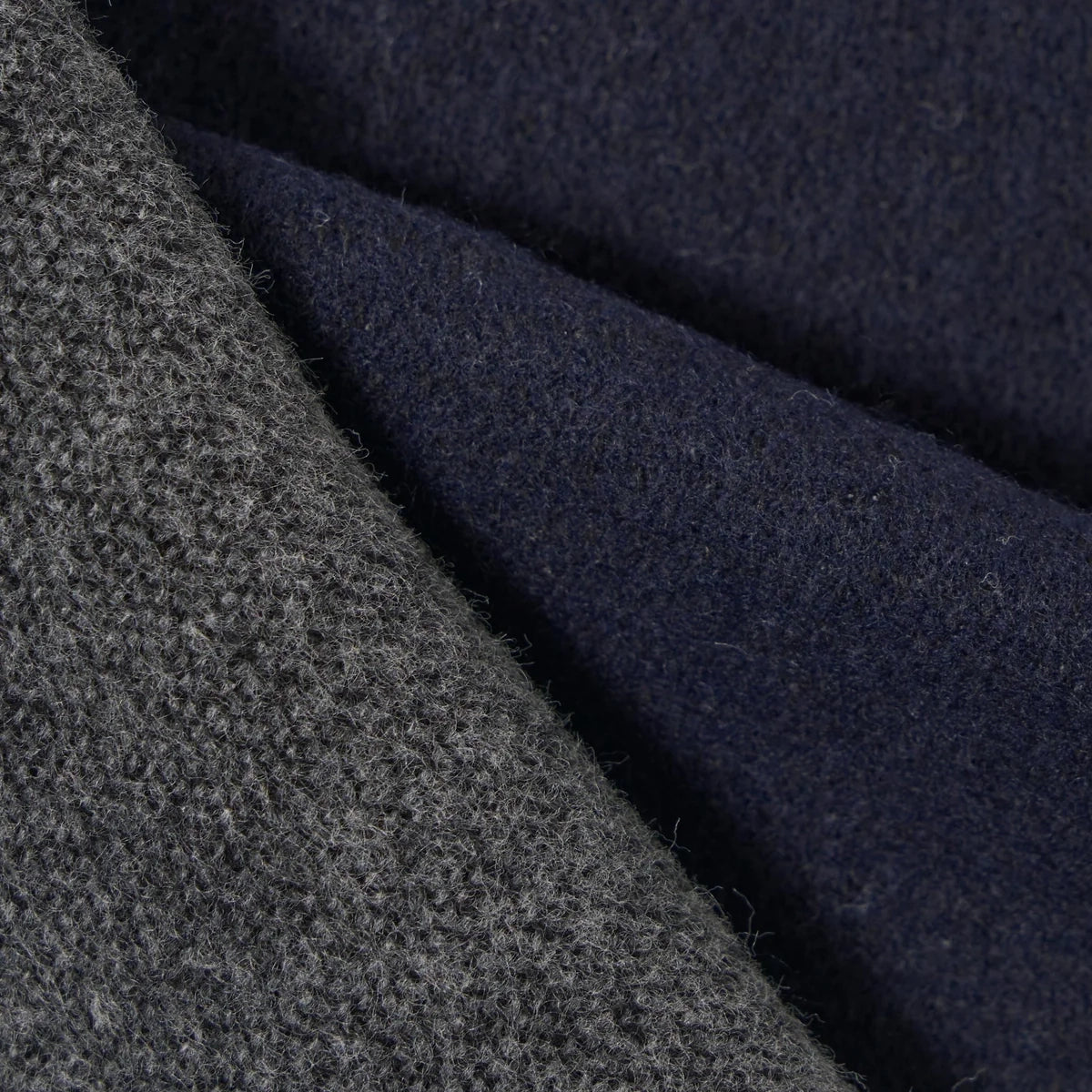 Double-Sided Scarf - Navy/Mid Grey