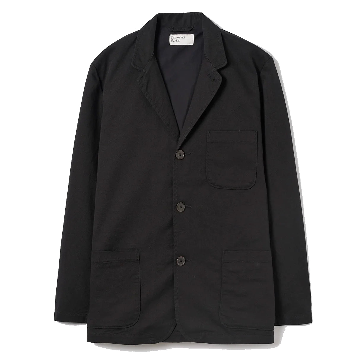 Three Button Jacket - Black Twill