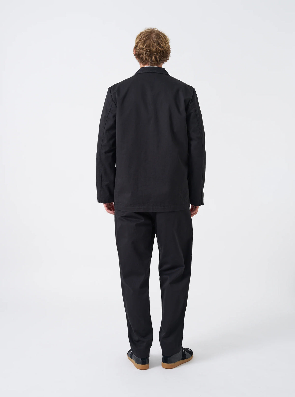 Three Button Jacket - Black Twill