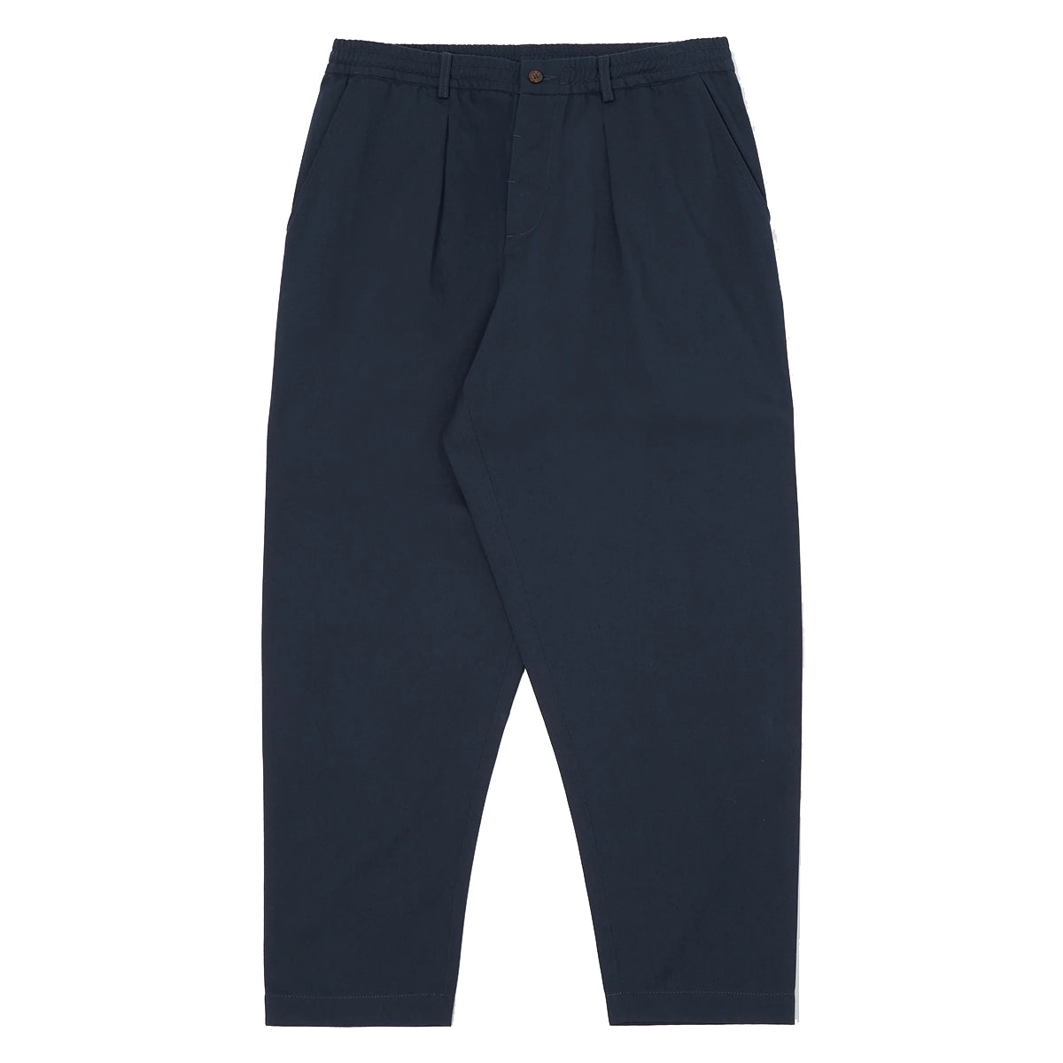 Pleated Track Pant - Navy Twill