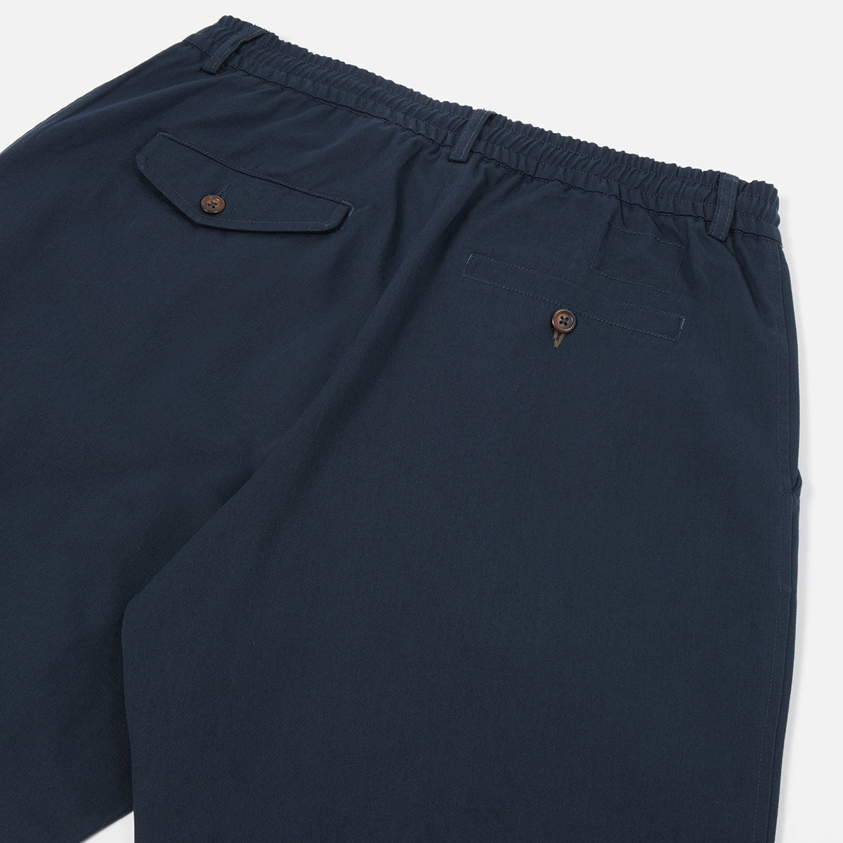 Pleated Track Pant - Navy Twill